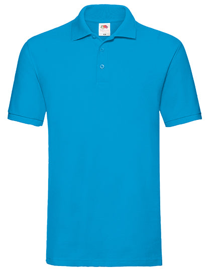 Premium Polo von Fruit of the Loom – Produkt- und Farbansicht für Textildruck und Stickerei
