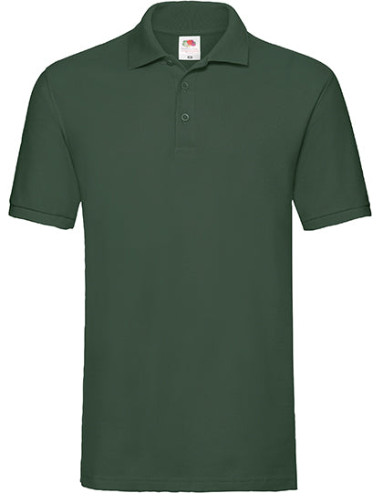 Premium Polo von Fruit of the Loom – Produkt- und Farbansicht für Textildruck und Stickerei