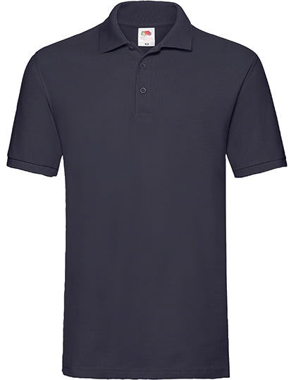 Premium Polo von Fruit of the Loom – Produkt- und Farbansicht für Textildruck und Stickerei
