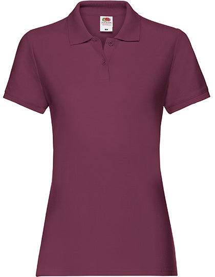 Ladies´ Premium Polo von Fruit of the Loom – Produkt- und Farbansicht für Textildruck und Stickerei