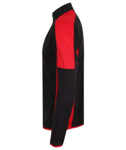 Adults 1/4 Zip Midlayer With Contrast Panelling
