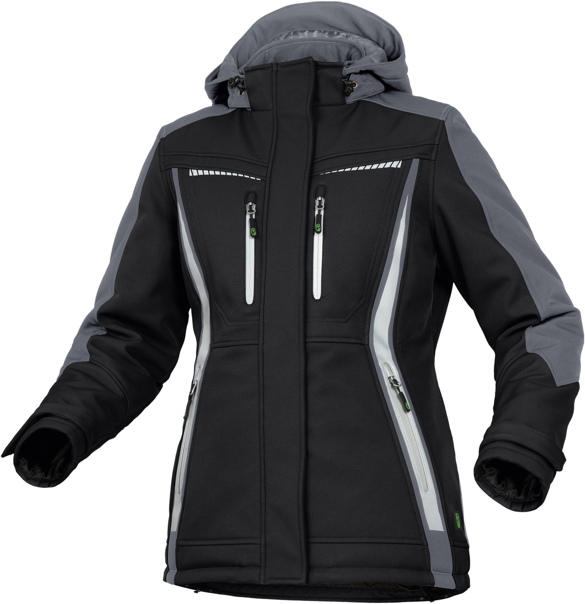 Robuste 3-Lagen-Winter-Softshell-Jacke (Damen) von Leibwächter – Produkt- und Farbansicht für Textildruck und Stickerei