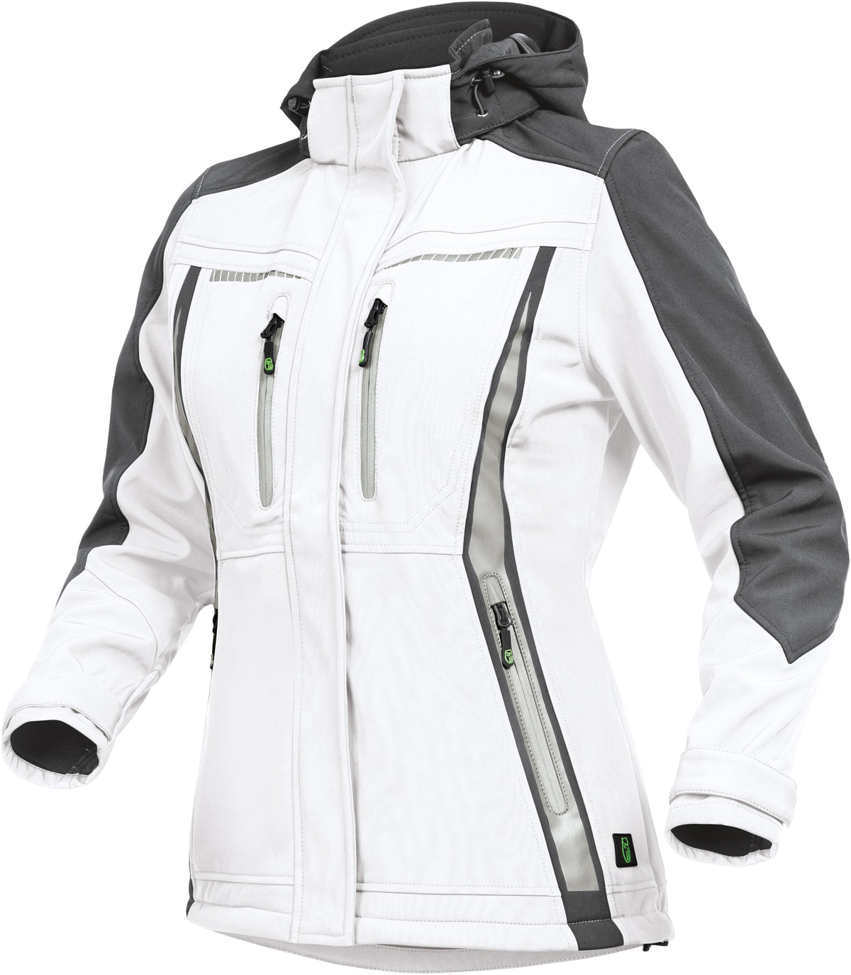 Softshell-Jacke (Damen) mit robusten 3-Lagen-Laminat von Leibwächter – Produkt- und Farbansicht für Textildruck und Stickerei