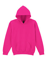 Gildan Kinder-Hoodie Heavy Blend in Heliconia – mit Firmenlogo individualisierbar