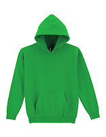 Gildan Kinder-Hoodie Heavy Blend in Irish Green – mit Firmenlogo individualisierbar