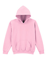 Gildan Kinder-Hoodie Heavy Blend in Light Pink – mit Firmenlogo individualisierbar