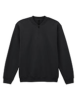 Gildan Unisex-Fleece-Quarter-Zip in Black – mit Firmenlogo individualisierbar