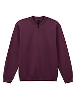 Gildan Unisex-Fleece-Quarter-Zip in Maroon – mit Firmenlogo individualisierbar