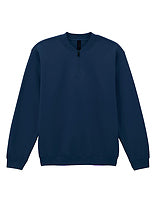 Gildan Unisex-Fleece-Quarter-Zip in Navy – mit Firmenlogo individualisierbar
