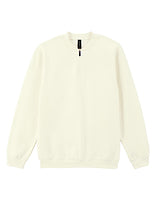 Gildan Unisex-Fleece-Quarter-Zip in Off White – mit Firmenlogo individualisierbar