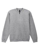 Gildan Unisex-Fleece-Quarter-Zip in Sport Grey (Heather) – mit Firmenlogo individualisierbar