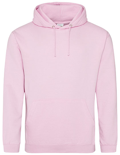 Just Hoods College Hoodie JH001 in Baby Pink