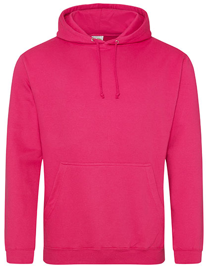 Just Hoods College Hoodie JH001 in Hot Pink