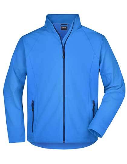 Daiber Men´s Softshell Jacket in Azur – mit Firmenlogo individualisierbar