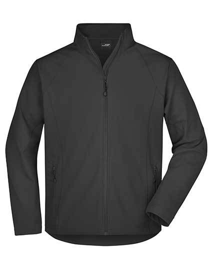 Daiber Men´s Softshell Jacket in Black – mit Firmenlogo individualisierbar