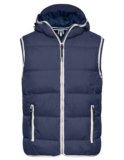 Daiber Men´s Maritime Vest in Navy/White – mit Firmenlogo individualisierbar