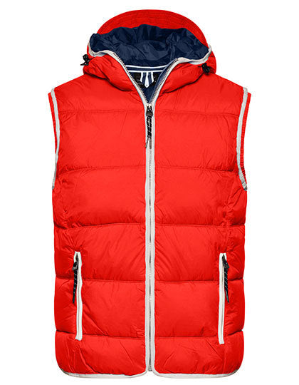 Daiber Men´s Maritime Vest in Red/White – mit Firmenlogo individualisierbar