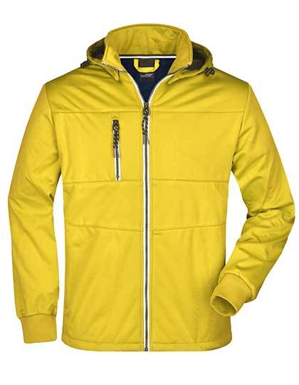Daiber Men´s Maritime Jacket in Sun Yellow/Navy/White – mit Firmenlogo individualisierbar
