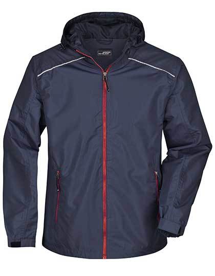 Daiber Men´s Rain Jacket in Navy/Red – mit Firmenlogo individualisierbar