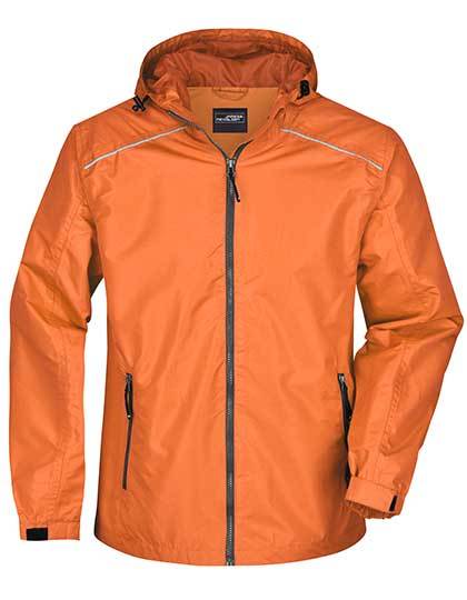 Daiber Men´s Rain Jacket in Orange/Carbon – mit Firmenlogo individualisierbar