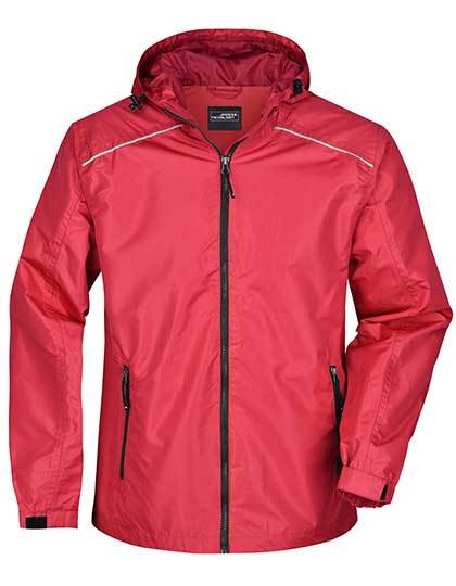 Daiber Men´s Rain Jacket in Red/Black – mit Firmenlogo individualisierbar