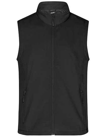 Daiber Men´s Promo Softshell Vest in Black/Black – mit Firmenlogo individualisierbar