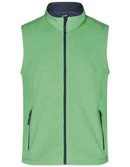 Daiber Men´s Promo Softshell Vest in Green/Navy – mit Firmenlogo individualisierbar