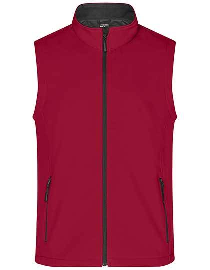 Daiber Men´s Promo Softshell Vest in Red/Black – mit Firmenlogo individualisierbar