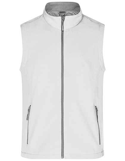 Daiber Men´s Promo Softshell Vest in White/White – mit Firmenlogo individualisierbar