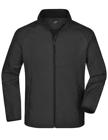 Daiber Men´s Promo Softshell Jacket in Black/Black – mit Firmenlogo individualisierbar