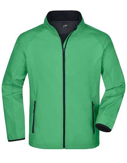 Daiber Men´s Promo Softshell Jacket in Green/Navy – mit Firmenlogo individualisierbar
