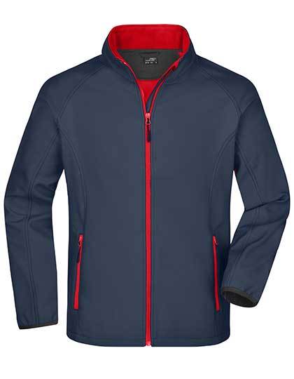 Daiber Men´s Promo Softshell Jacket in Iron Grey/Red – mit Firmenlogo individualisierbar