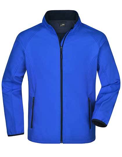 Daiber Men´s Promo Softshell Jacket in Nautic Blue/Navy – mit Firmenlogo individualisierbar