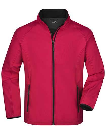 Daiber Men´s Promo Softshell Jacket in Red/Black – mit Firmenlogo individualisierbar