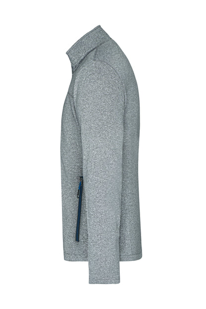 Melange Softshell-Jacke mit Fleece-Innenseite