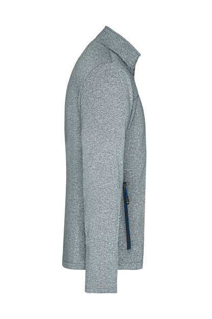 Melange Softshell-Jacke mit Fleece-Innenseite