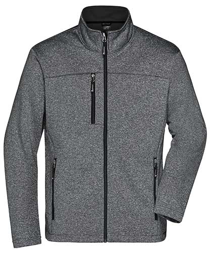 Melange Softshell-Jacke mit Fleece-Innenseite
