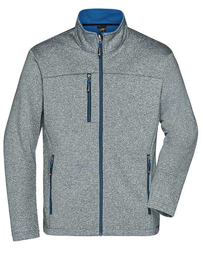 Melange Softshell-Jacke mit Fleece-Innenseite