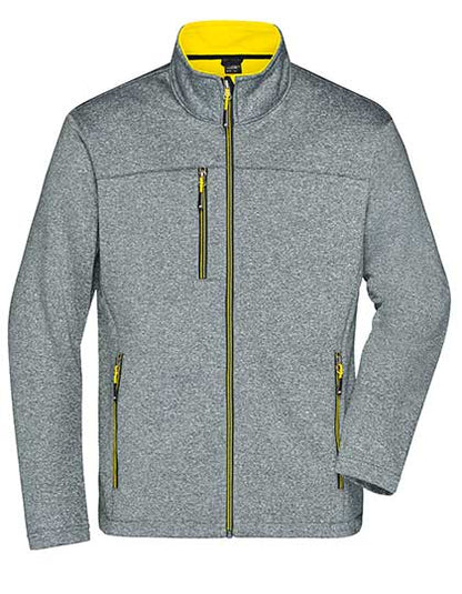 Melange Softshell-Jacke mit Fleece-Innenseite