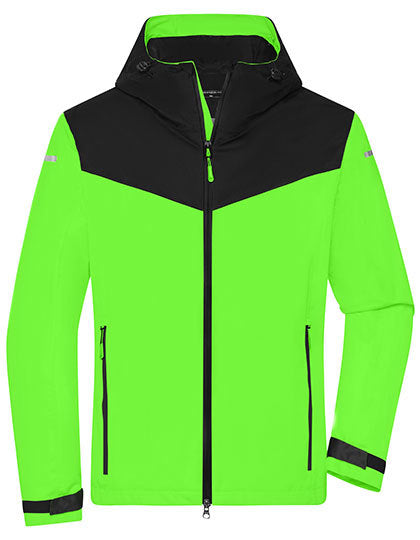 Daiber Men´s Allweather Jacket in Bright Green/Black – mit Firmenlogo individualisierbar
