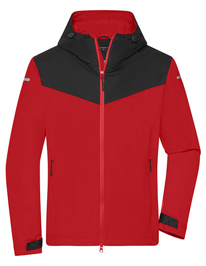Daiber Men´s Allweather Jacket in Light Red/Black/Light Red – mit Firmenlogo individualisierbar