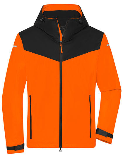 Daiber Men´s Allweather Jacket in Neon Orange/Black – mit Firmenlogo individualisierbar