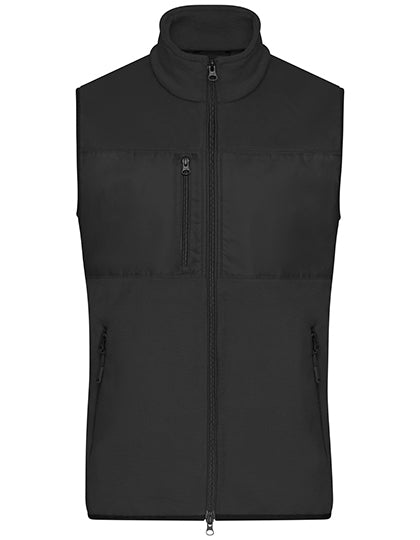 Daiber Men´s Fleece Vest in Black/Black – mit Firmenlogo individualisierbar