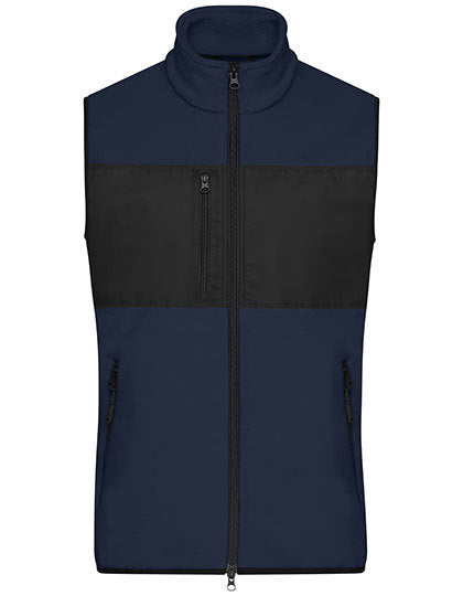 Daiber Men´s Fleece Vest in Navy/Black – mit Firmenlogo individualisierbar