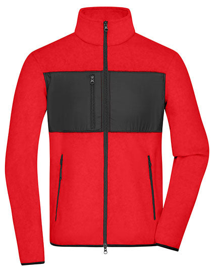 Daiber Men´s Fleece Jacket in Red/Black – mit Firmenlogo individualisierbar