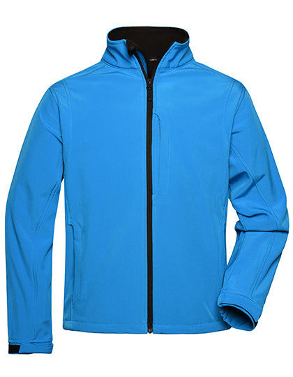 Daiber Men´s Softshell Jacket in Aqua – mit Firmenlogo individualisierbar