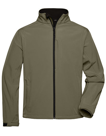 Daiber Men´s Softshell Jacket in Olive – mit Firmenlogo individualisierbar