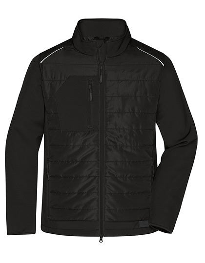 Daiber Men´s Hybrid Jacket in Black/Black – mit Firmenlogo individualisierbar