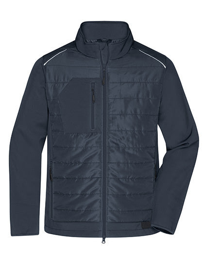 Daiber Men´s Hybrid Jacket in Carbon/Carbon – mit Firmenlogo individualisierbar