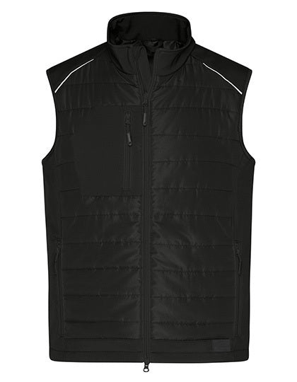 Daiber Men´s Hybrid Vest in Black/Black – mit Firmenlogo individualisierbar